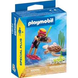 PLAYMOBIL 72151 - Taucherin mit Schildkröte - 1 Stk