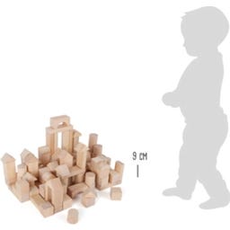 Small Foot Holzbausteine Natur 100er-Pack im Beutel - 1 Stk