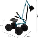 Small Foot Excavadora con Ruedas Azul - 1 ud.