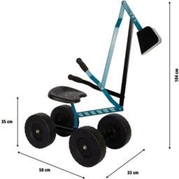 Small Foot Excavadora con Ruedas Azul - 1 ud.