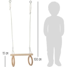 Small Foot Trapezio con Anelli in Legno - 1 pz.