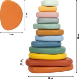 Gioco di Equilibrio Montessori Pietre di Fiume - 1 pz.