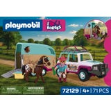 PLAYMOBIL 72129 - Gel&auml;ndewagen mit Pferdeanh&auml;nger