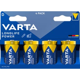 VARTA LONGLIFE Power D Blister 4 - 1 Pkg