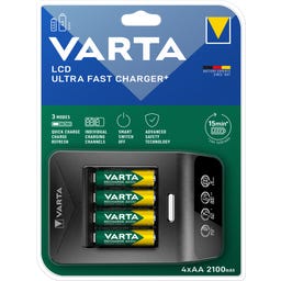 LCD Ultra Fast Ch.+ 4x AA 56706 2100mAh +12V - 1 Stk