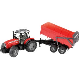 Massey Ferguson 7480 + Wannenkippanhänger - 1 Stk
