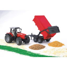 Massey Ferguson 7480 + Wannenkippanhänger