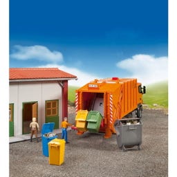 Bruder Mülltonnen-Set (3 kleine, 1 große Tonne)