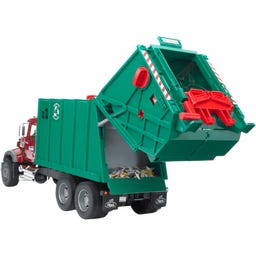 Bruder MACK Granite Müll-LKW und 2 Mülltonnen