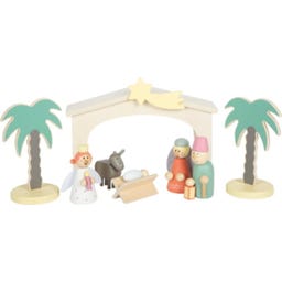 Small Foot Spielset Holzkrippe Weihnachtsgeschichte