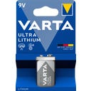 VARTA Pila Ultra Lithium de 9 V - 1 Unidad - 1 uds.