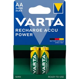 RECHARGE ACCU Power AA 2600 mAh - 2 Pezzi - 1 pz.