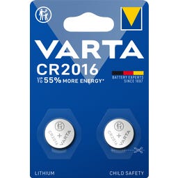 CR2016 LITHIUM Batteria a Bottone - 2 Pezzi - 1 pz.