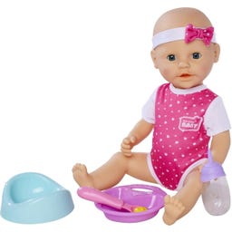 New Born Baby Babypuppe Hungry, 38 cm - 1 Set