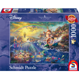 Puzzle - Disneyjeva mala morska deklica Ariel - Thomas Kinkade, 1000 delov