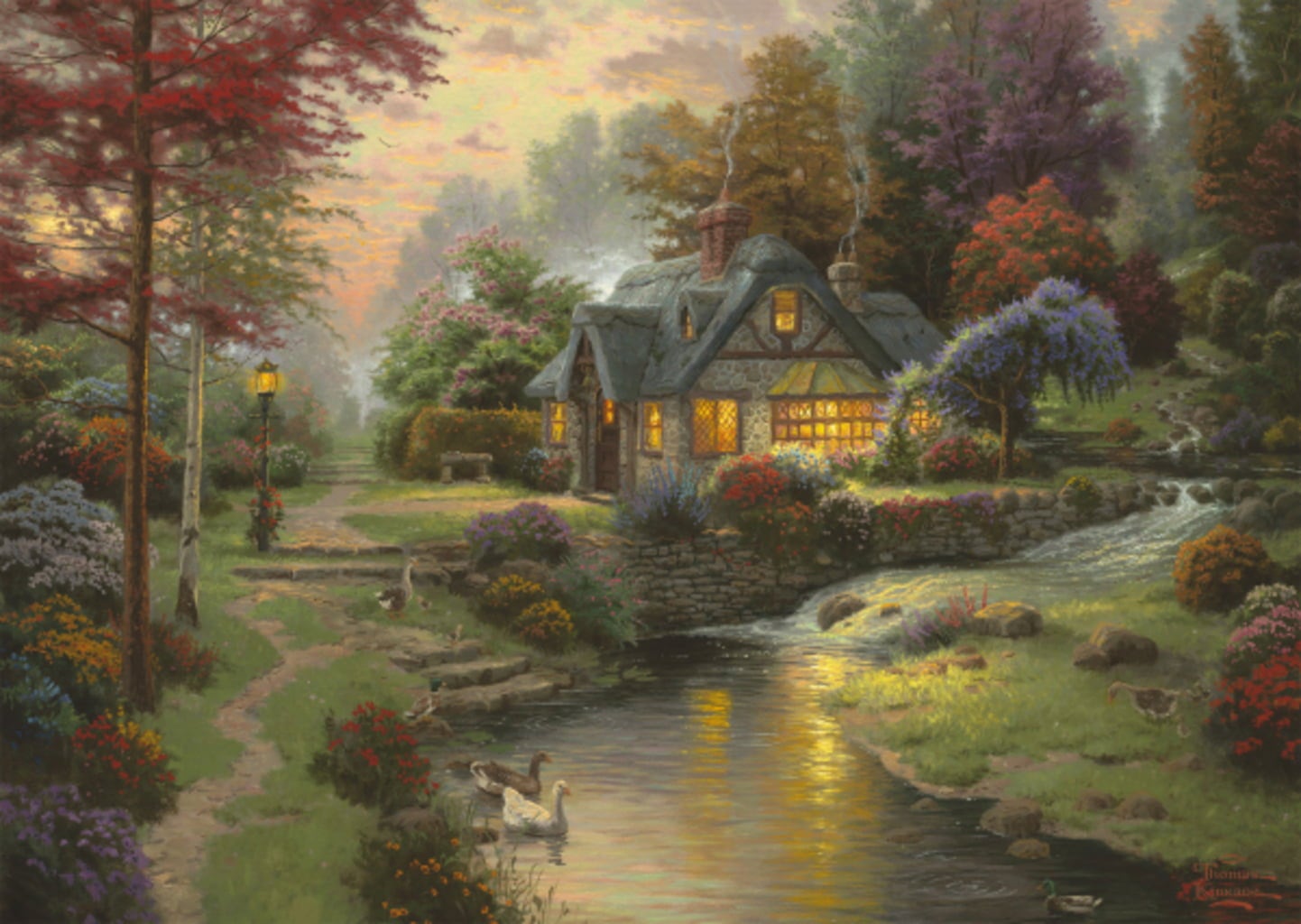 Friedliche Abendstimmung - Thomas Kinkade, 1000 Teile - 1 Stk