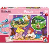 Puzzle - Bibi in Tina: prijateljici za vedno + Slap Snap zapestnica, 150 delov
