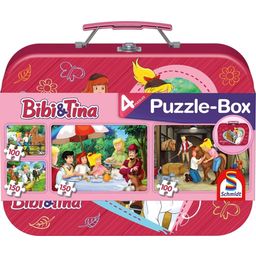 Bibi e Tina: Puzzle-Box in Astuccio di Metallo, 4 Puzzle