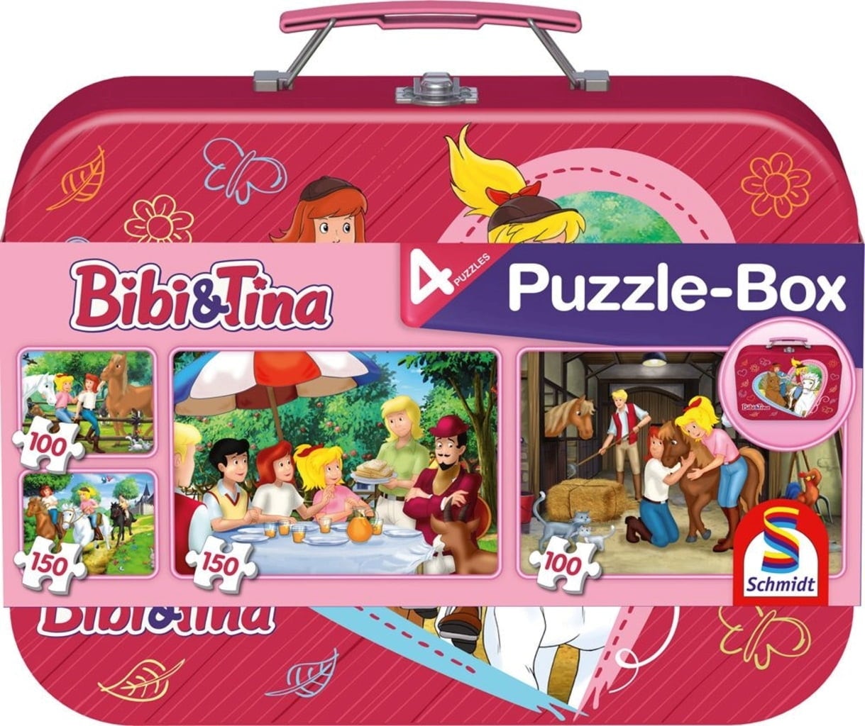 Bibi und Tina: Puzzle-Box im Metallkoffer, 4 Puzzles