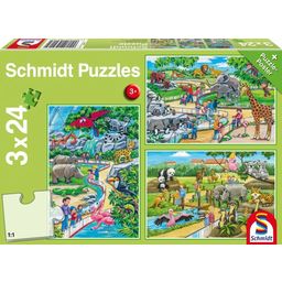 Schmidt Spiele Puzzle - Ein Tag im Zoo, 24 delov