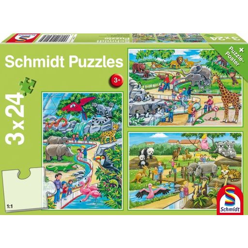 Schmidt Spiele Puzzle - Ein Tag im Zoo, 24 delov - 1 k.