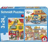 Schmidt Spiele Puzzle - Gasilci in policija, 24 delov
