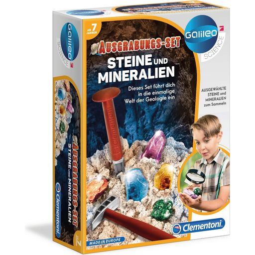 Clementoni Ausgrabungs-Set - Steine + Mineralien - 1 Stk