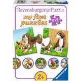 Puzzle - Family of Animals on the Farm, 9 x 2 Pieces