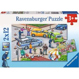 Puzzle - On The Road With Flashing Lights - 1 item