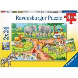 Ravensburger Puzzle - Una giornata allo Zoo, 2x24 pz.