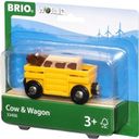 BRIO World - Živalski vagon s kravo - 1 k.