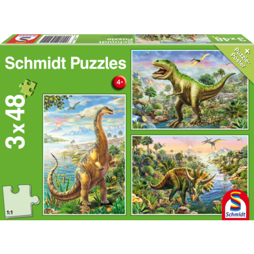 Puzzle - Pustolovščine z dinozavri, 48 delov - 1 k.
