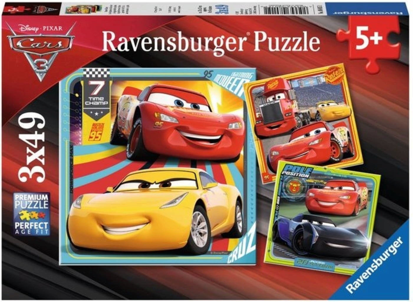 Puzzle - Cars 3 - Bunte Flitzer, 3 x 49 Teile - 1 Stk