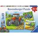 Ravensburger Puzzle - Large Tractors, 3x49 Pieces - 1 item