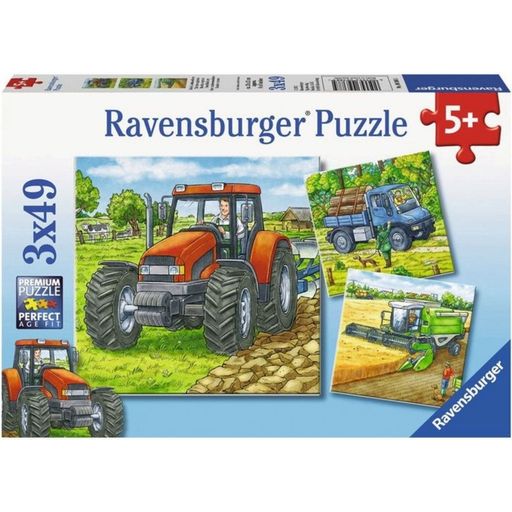 Ravensburger Puzzle - Große Landmaschinen, 3x49 Teile - 1 Stk