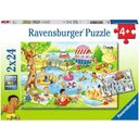 Ravensburger Puzzle - Fun At The Lake, 2x 24 Pieces - 1 item