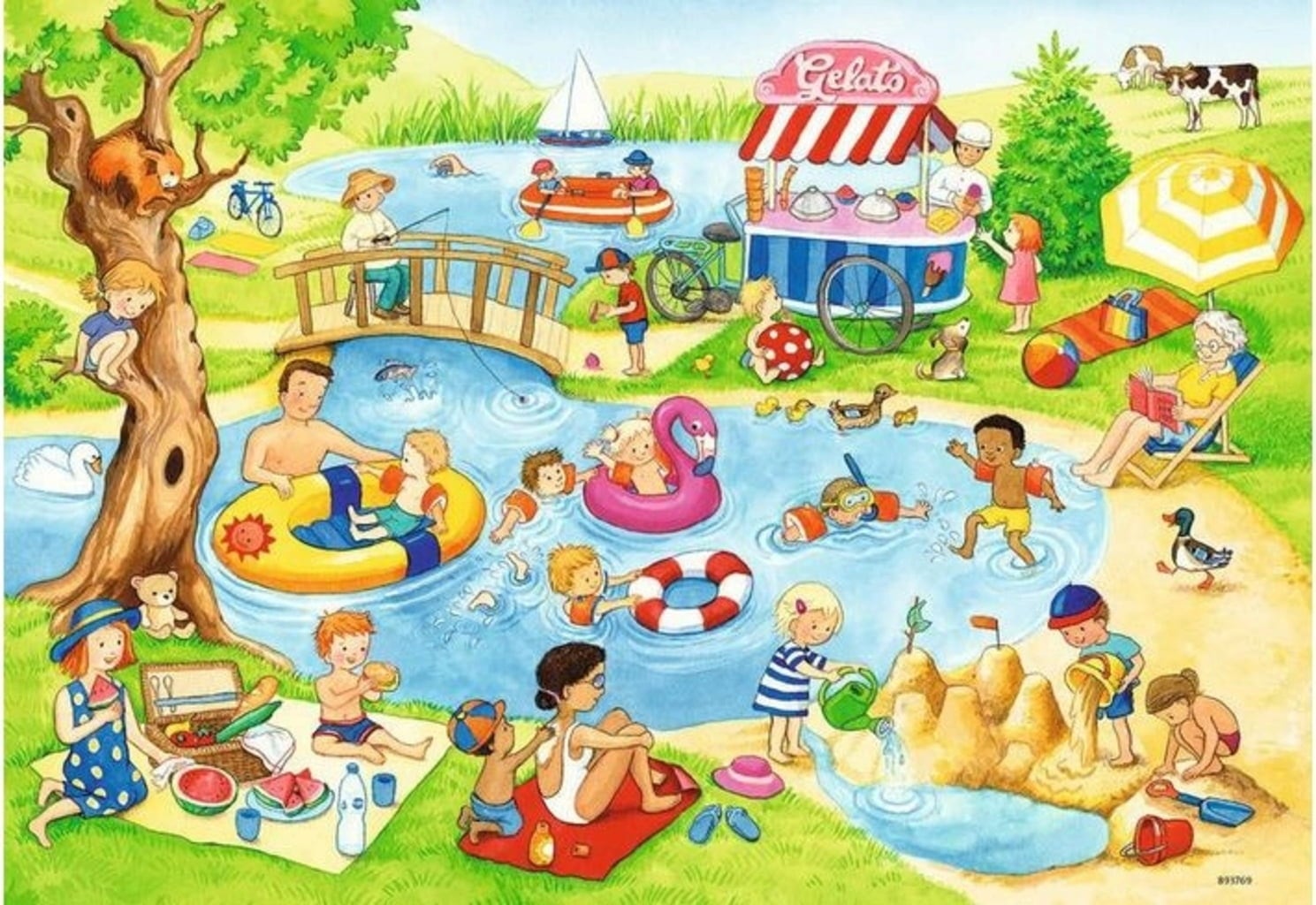 Ravensburger Puzzle - Freizeit am See, 2 x 24 Teile - 1 Stk