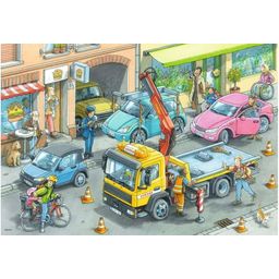 Puzzle - Rubbish Collection and Tow Truck, 2x 24 Pieces - 1 item