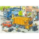 Puzzle - Müllabfuhr und Abschleppwagen, 2 x 24 Teile - 1 Stk