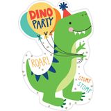 Inbjudningskort & Kuvert "Happy Dinosaur" 8 st