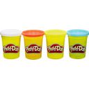 Play-Doh 4-delni paket plastelina osnovnih barv, modra, rumena, rdeča, bela - 1 k.