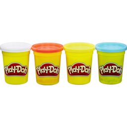 Play-Doh 4-delni paket plastelina osnovnih barv, modra, rumena, rdeča, bela