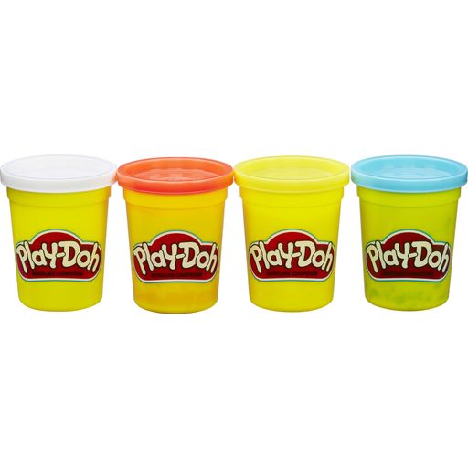 Play-Doh 4er Pack Grundfarben blau, gelb, rot, weiß - 1 Stk