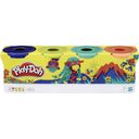 Play-Doh 4er Pack WILD (dunkelblau, limettengrün, türkis und orange) - 1 Stk