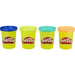 Play-Doh 4-pack WILD (dark blue, lime green, turquoise and orange)