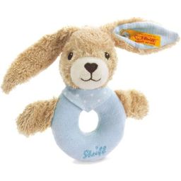 Hoppel Rabbit Grip Toy with Rattle, Blue, 12cm - 1 item