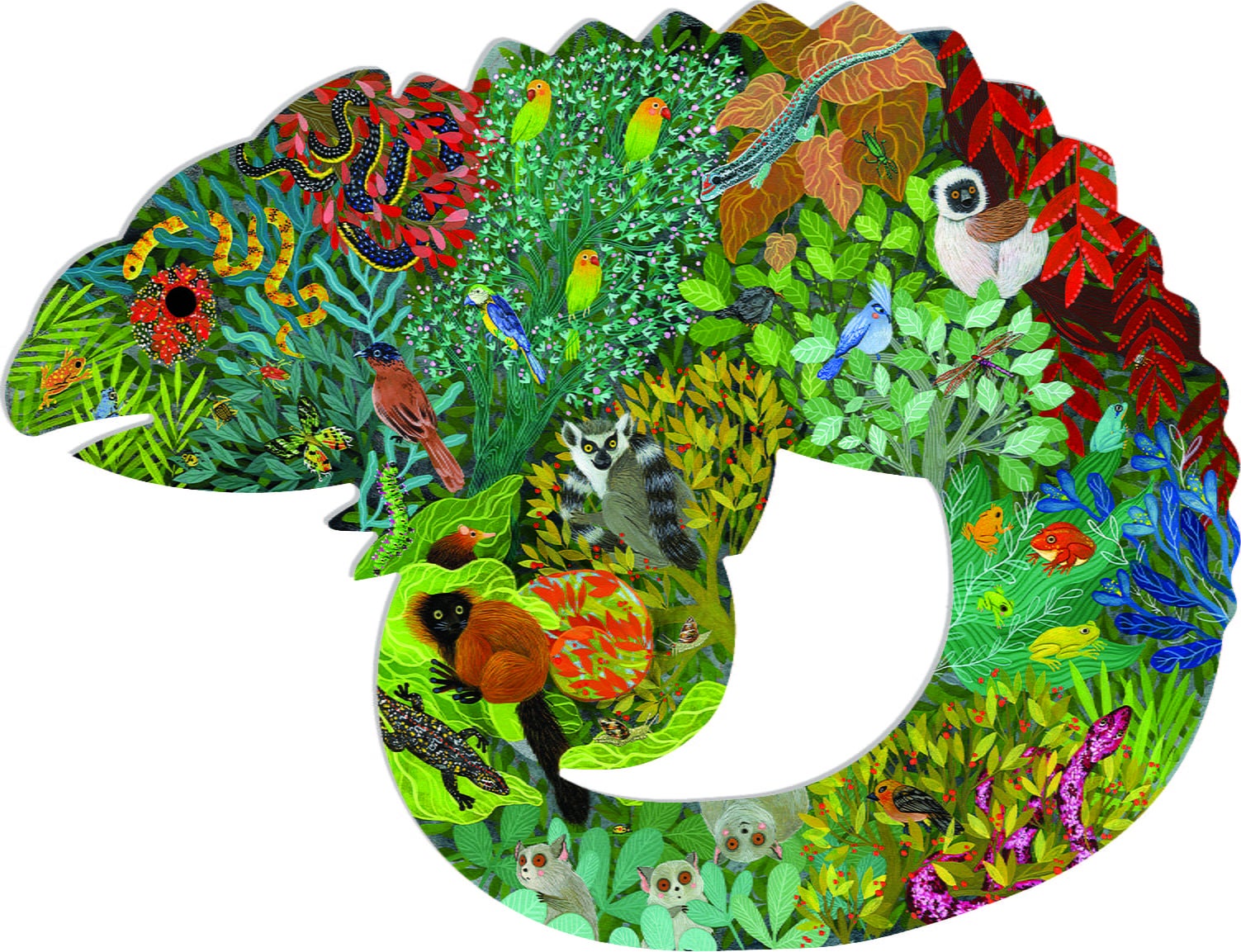 Djeco Puzzle - Chameleon - 1 Stk
