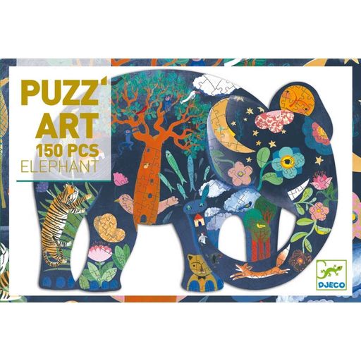 Djeco Puzzle - Elephant - 150 Pieces - 1 item