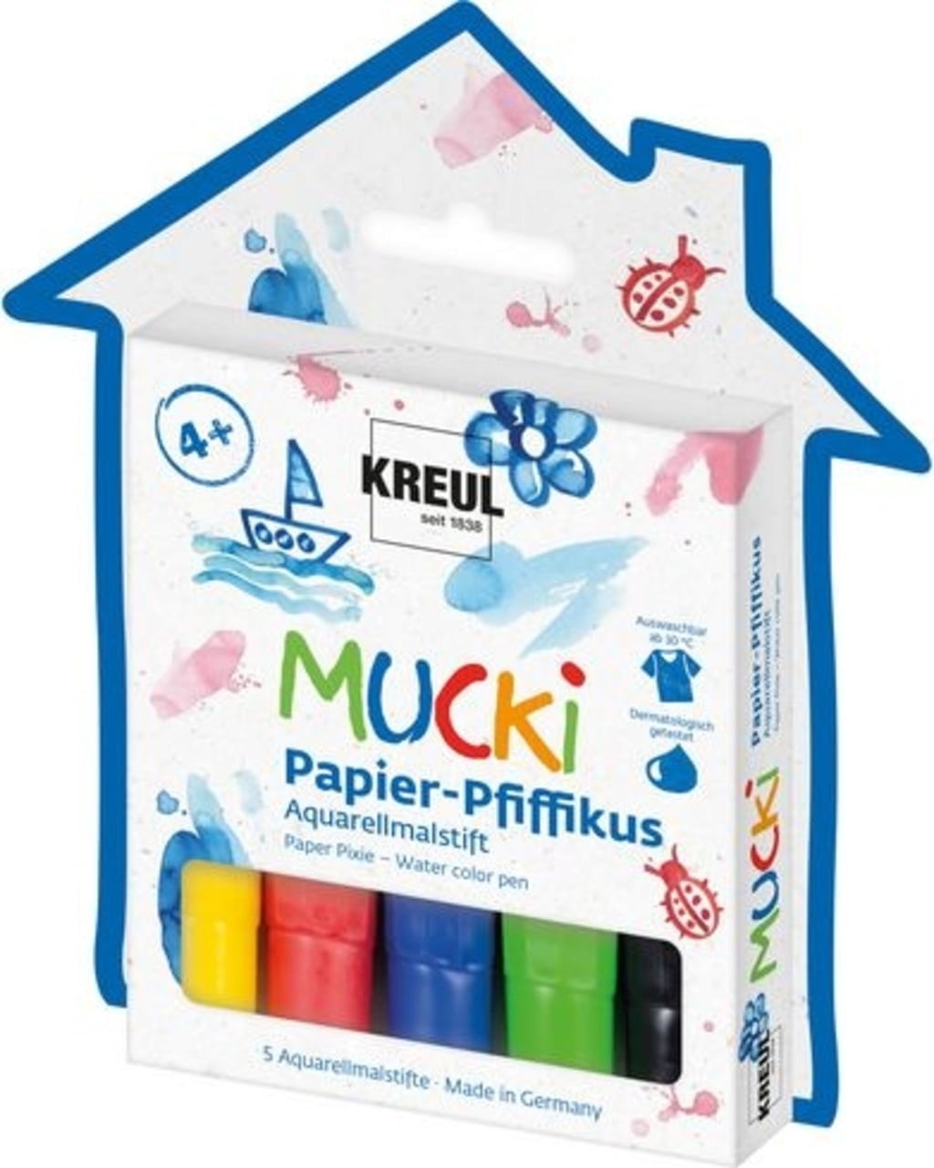 KREUL Mucki Paper Pixie - Set di 5 Pennarelli