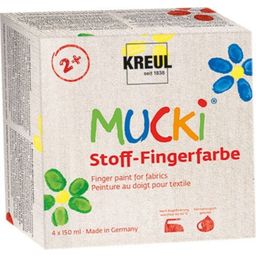 KREUL Mucki Tyg Fingerfärger set med 4 st. - 1 st.